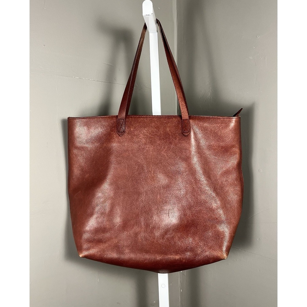 Madewell Early Modern Leather Shoulder Bag Oxblood Bag Purse Minimalist Tote